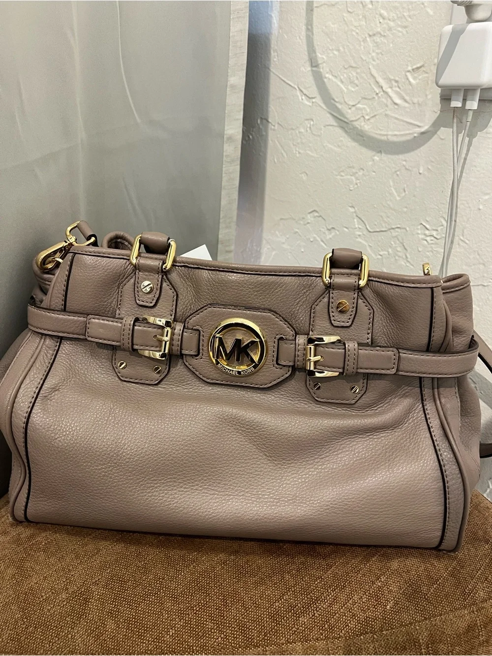 Michael Kors Hudson grey satchel bag